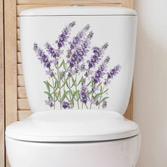 Green Plant Leaves Bathroom Toilet Sticker WC Closestool Wall Sticker Self Adhesive Mural Beautify Flower Home Decor Decals