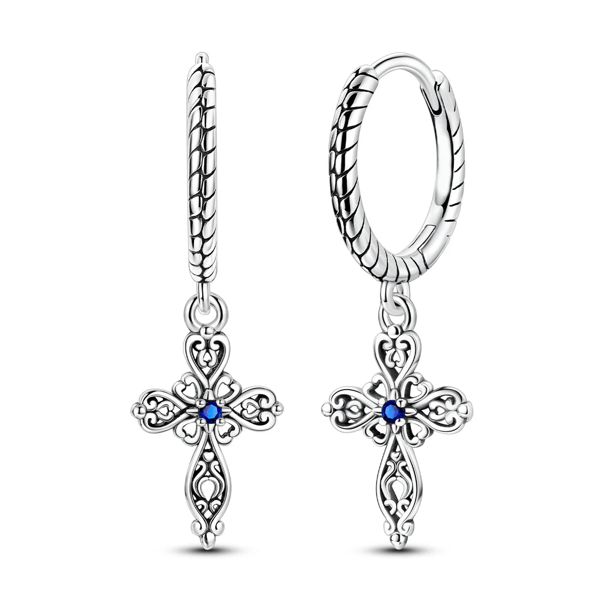 925 Sterling Silver Earrings Rings Necklaces Bracelets For Woman Cross Christianity Drop Earring Fit Charms DIY Fine Jewelry