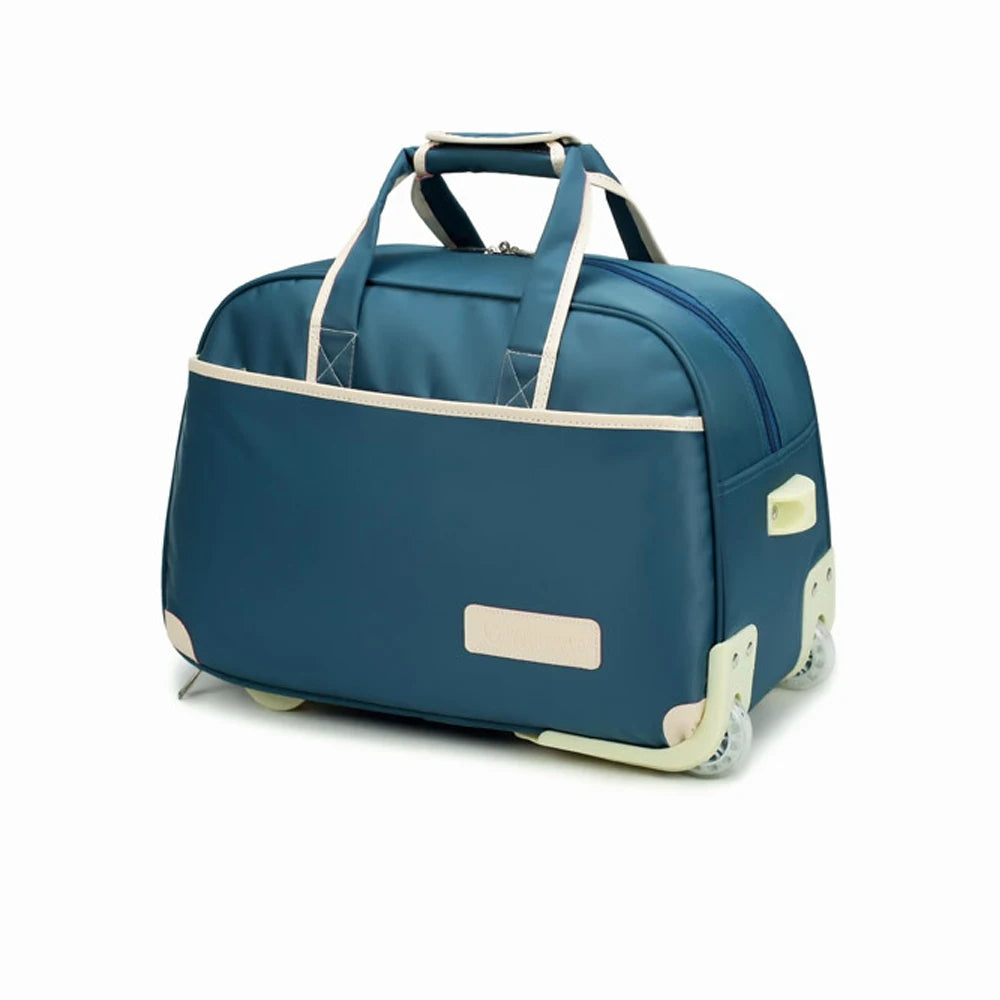 New Men/Women Travel Suitcase With Tie Rod Directional Wheel Thickened Nylon Waterproof Outdoor Sports Bag