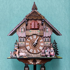 Bird Time Bell Swing Alarm Watch Imitation Wood Style With Easy-to-Read Dials Cuckoo Clock CM012