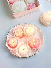 4pcs/Set Hand Made Rose Fragrance, Scented Candles, Hand Made Bouquet Candles,Home Decoration, Suitable For Valentine's Day Gift