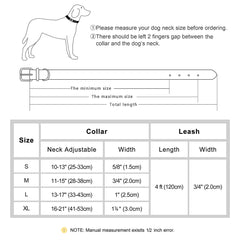 Soft Padded Dog Collar Leash Set PU Leather Pet Dog Collars With Walking Lead Rope Adjustable For Small Medium Dogs Pug Pet Shop