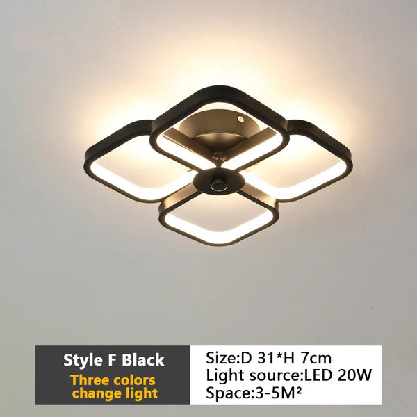 Modern Baked Enamel Finish LED Ceiling Lamp 3 Color Temperature Corridor Lights Balcony Lamps Bedroom Living Room 110V-240V