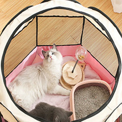 Foldable cats, dog kennels, cats, dogs, delivery rooms, pets, octagonal cages, breathable fences, tents, claw-resistant Pet Shop