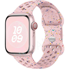 Sport Strap for Apple Watch Band 44mm 45mm 46mm 49mm/38mm 40 41mm Colored Particles Rubber Band IWatch Ultra 11 10 9 8 7 6 5 SE