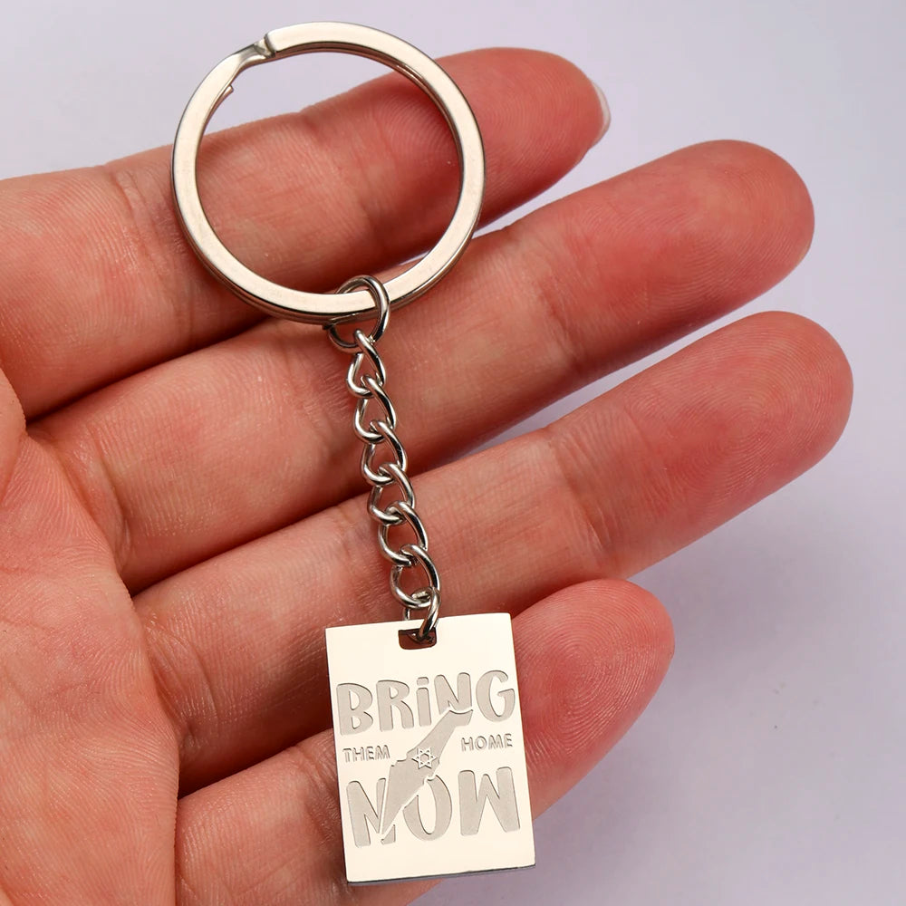 Dawapara Jewish Star Keychain Magan Star of David Chai Symbol Hexagram Pendant Judaica Jewelry Stainless Steel Keyring