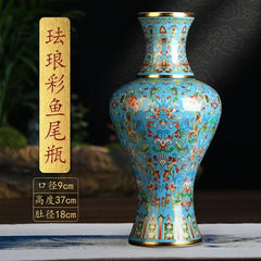 Jingdezhen-Ceramic Flower Vase Antique Enamel Pots for Plants Chinese Living Room Home Decor Versatile Practical Floor Ornaments