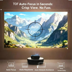 4000 ANSI 4K UHD Video Projector Android 14 Google TV Daytime Native 1080P Wifi Auto Focus Tof Home Theater Beamer For Movie