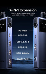 UGREEN Uno USB C HUB Type-C to 4K60Hz 2K120Hz HDMI 1000Mbps RJ45 PD100W USB-A/C 3.0 Splitter for Laptop MacBook HP Dell Docking