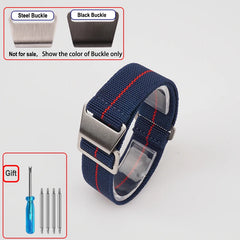 60s French Troops Parachute Bag Elastic Watch Strap 18 20mm 22mm Nylon Watchbands Man's Universal Ballistic Fabric Wristband