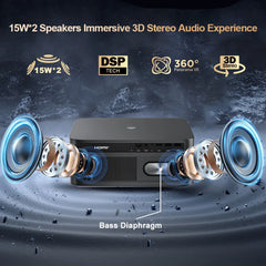 ThundeaL 3000Ansi 4K Full HD Projector TD98Pro 2G 32G Home Theater WiFi Android Portable Samrt TV Cinema TD98 Pro Beam Projector