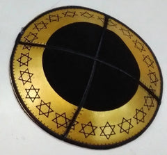 PRINTED SUEDE LEATHER KIPPAH JEWISH KIPPAH LEATHER YARMULKE KIPPAH