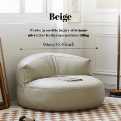 Lazy Sofas Living Room  Single Corner Sofa Modern Design Sofa for 1 Person Can Lie Down Beanbag Tatami Thickened Leather Home Living Room Furniture