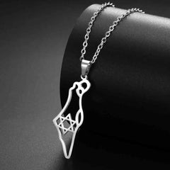 My Shape Hebrew Prayer Necklaces Shema Israel Blessing Stainless Steel Pendant Necklace Star of David Jewish Jewelry Wholesale