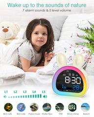 ORIA Kids Alarm Clock Ok to Wake Clock Toddlers Night Light Clock Cute Alarm Clocks with Sleep Training for Boys Girls Gift