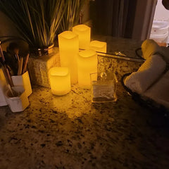 Flameless Flickering LED Candles Light Flameless Candles Battery Powered Candles for Wedding Decor Birthday Party Supplies Warm