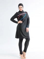 3PCS/Set Plus Size Burkini Muslim Swimwear Swimsuit Women Hijab Swimwear Islamic Swimsuit Bathing Suit Women