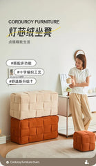 Modern Solid Wood Ottoman Bench for Entryway & Living Room