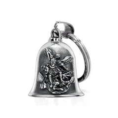 Vintage Christian Jesus Cross Bell Pendant Motorcycle Bell Necklace Punk Biker Religious Exorcist Lucky Jewelry for Men's