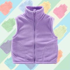 3 to 10 Years Teenager Outwear Waistcoats Sleeveless Jackets Children's Vest For Boy Girl Polar Fleece Baby Kid Vest Warm Winter