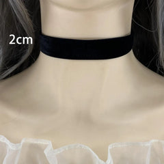 Fashion Sexy Punk Gothic Black Velvet Choker Necklaces Simple Vintage Clavicle Neck Chain Girls Party Jewelry Accessories