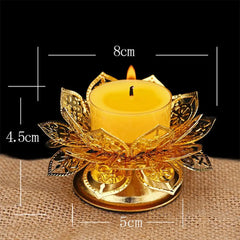 Gold Lotus Seat Ghee Lamp Holder Incense Burner Butter Lamp Tea Light Holder Tibetan Copper Oil Lamp Altar Decoration Supplies