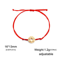 Skyrim Star of David Map Charm Bracelet Women Men Stainless Steel Adjustable Box Chain Bracelets Jewish Jewelry Gift Wholesale