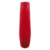 Decorative Vase Textured Floor Standing Vase Modern Tall Vase for Home Living Room - Red
