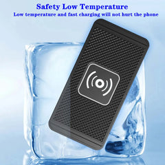 Car Wireless Charger Silicone Non Slip Pad for iPhone 17 16 15 14 Samsung Car Wireless Phone Chargers Fast Charging Station