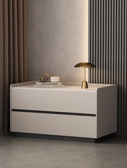 Italian Minimalist Bedside Table with Drawers Bedroom Furniture