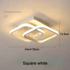 Modern 2-Ring LED Ceiling Light – Creative Indoor Fixture Lamps and Lights Home Decor