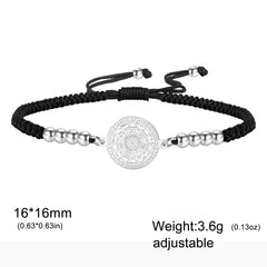 Lucktune Seven Angels Compass Bracelets Stainless Steel Women's Hand Bracelet Religious Amulet Jewelry Party Gifts Wholesale