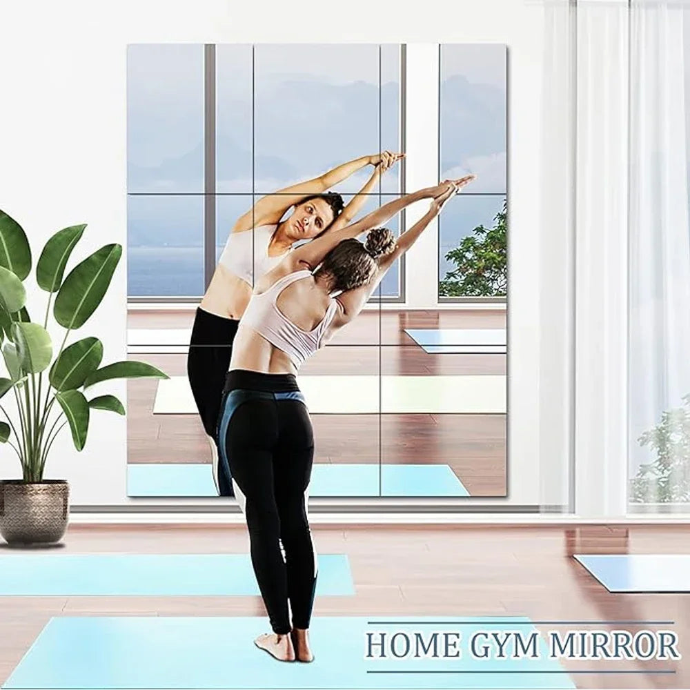 2mm Acrylic Mirror Wall Stickers Unbreakable Acrylic Full Length Wall Mirror Tiles Decal for Door Baby Kids Living Room Decor