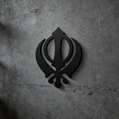 Khanda Icon Acrylic Sign Double Sword Design Wall Art Home Decor Self Adhesive Door
