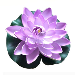 10/17/28/40/60cm Lotus Artificial Flower Floating Fake Lotus Plant Lifelike Water Lily Micro Landscape for Pond Garden Decor