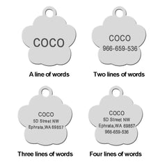 Personalized Dog Cat ID Tag Bling Rhinestone Puppy Kitten Name Tags Anti-lost Pet Collar Accessories Free Engraved Pet Products
