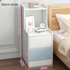Modern Wooden Mini Nightstand with Drawer Storage