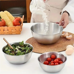 1-3 Stainless Steel Bowl Set with Scale for Cooking Baking Food Storage Large Capacity Mixing Bowls for Home Cooking Essentials, Kitchen Tools