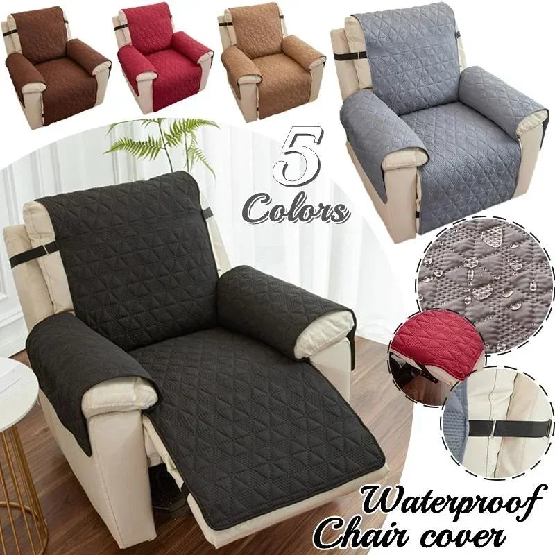 Waterproof Washable Quilted Anti-wear Recliner Armchair Chair Sofa Cover for Pets Kids Furniture Protector Home Décor