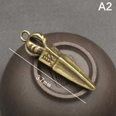 Handcraft Pendant Vintage Solid Religious Pestle Prayer Pendants Nepal Tibetan Buddhist Vajra Copper Crafts