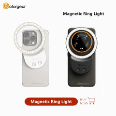Fotorgear Mini Selfie Ring Light Magnetic Phone Fill Light for iPhone Xiaomi 14 Ultra for Live Photography Selfies