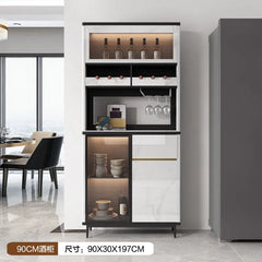 Nordic Glass Kitchen Cabinet Classic Display Decoration Luxury Kitchen Cabinet Storage Modern Szafka Kuchenna Furniture Home Kitchen & Dining Furniture