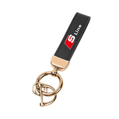 Suede Car Logo Keychain for Audi A1–A8 Q1–Q8 TT