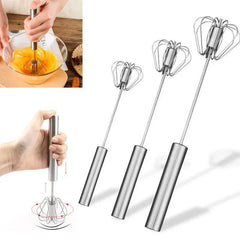 Stainless Steel Semi-Automatic Hand Push Whisk (10–14”)