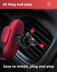 Fashion Qi Fast Wireless Charger Car Phone Holder Smart Infrared Sensor Air Vent Mount Automatic Clamping Mobile Phone Stand S11