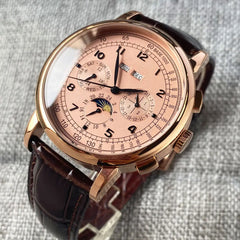 Automatic Watch for Men Multification Date Day Month Year 316L Mechanical Men's Watch Polished Case Day/Night Indicator 42mm