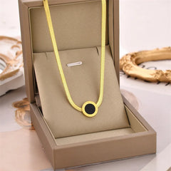 Fashion Roman Digital Wafer Pendant Necklace Stainless Steel Party Jewelry Sexy Choker