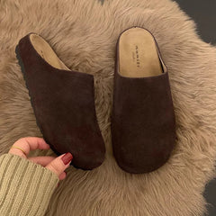 Crestar Fashion Flat Slippers For Women 2025 New Outdoor Cozy Soft Flat Mules Lady Retro Spring House Slides Antiskid Beach Shoe