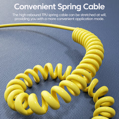 4 in 1 PD 27W 65W Fast Charging Spring Cable USB Type C To Type C And Lightning Data Cable Wire For iPhone 15 16 Samsung Xiaomi