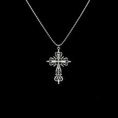 Gothic Big Zircon Cross Necklace Unisex Y2K Irregular Goth Large Cross Pendant Necklaces  for Men Women Couple Necklace Jewelry